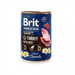 Brit Konzerva Premium By Nature Turkey With Liver 400g